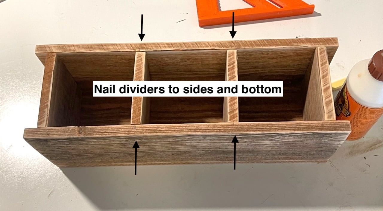 nail dividers in place