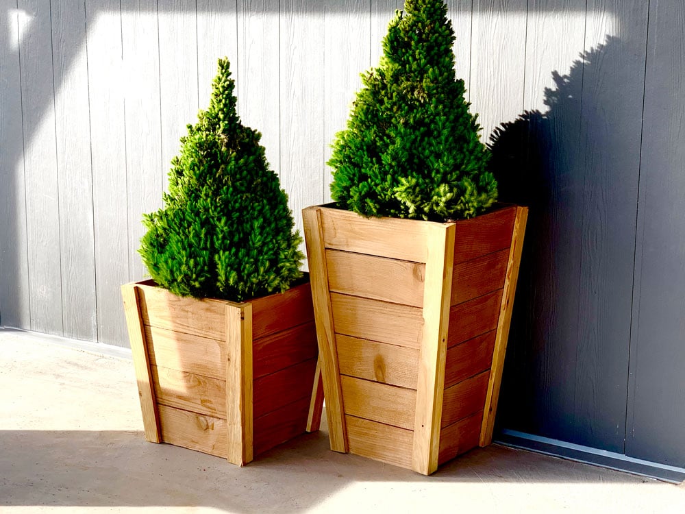 tall cedar planters