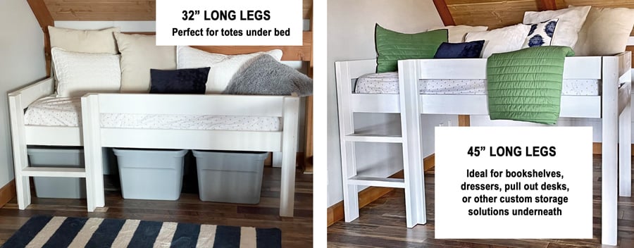 Essential Low Loft Bed Ana White, Toddler Low Loft Bed With Storage