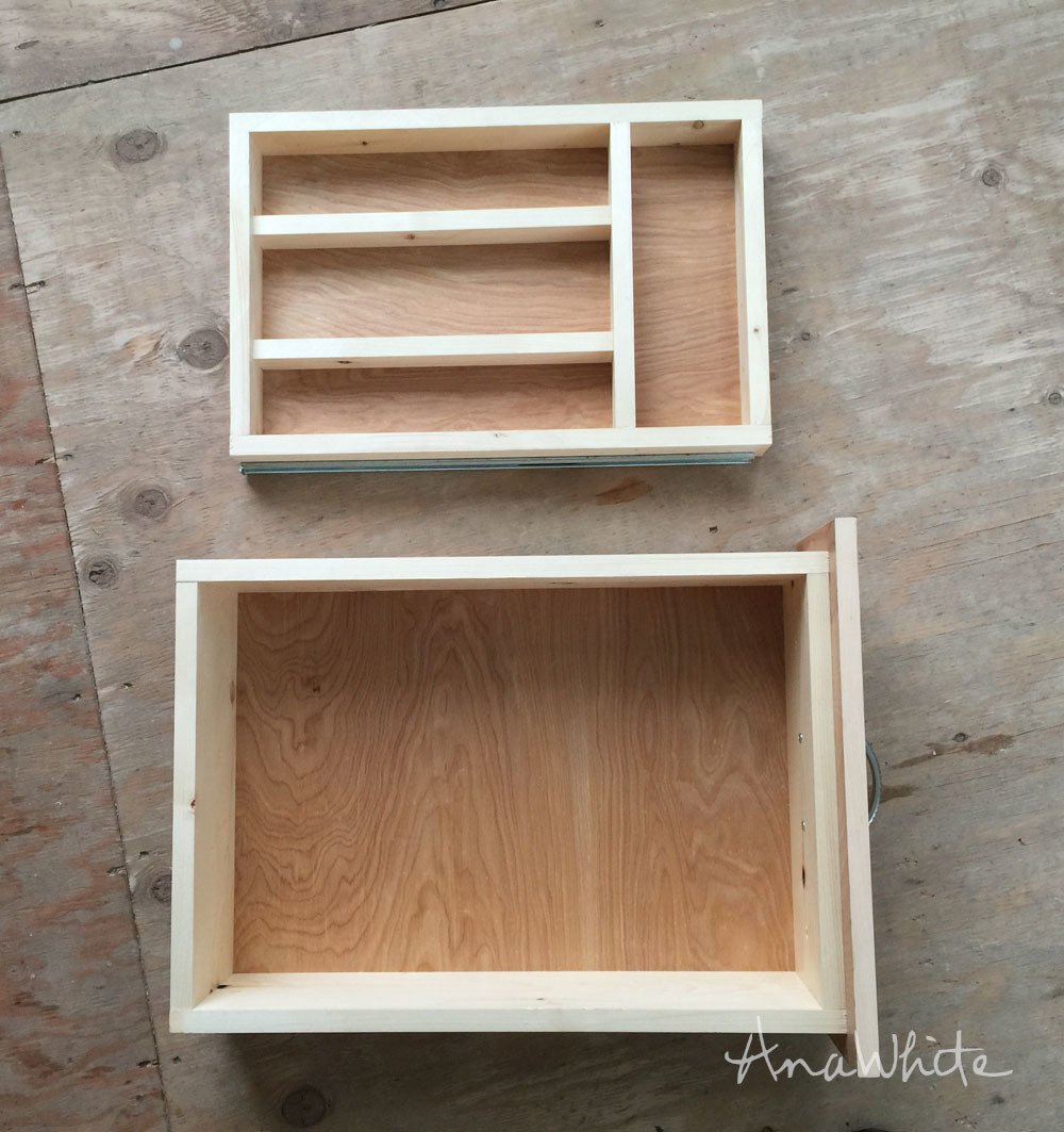 Kitchen Drawer Organizer - Adding a Double Drawer to Existing Cabinet