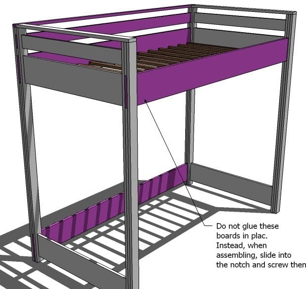 How To Build A Loft Bed Ana White, How To Build A Twin Loft Bed Frame