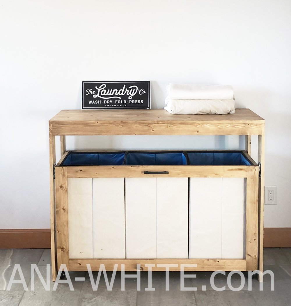 laundry basket pull out folding table