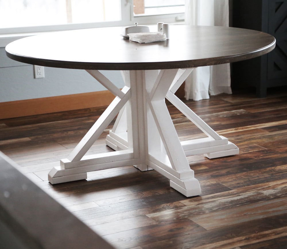 Ana White | Round Farmhouse Table - DIY Projects