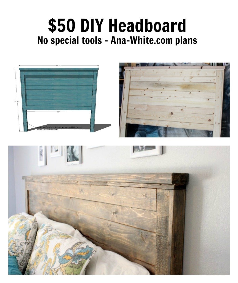 Reclaimed Wood Headboard Queen Size Ana White - Rustic Wood Bed Frame Diy