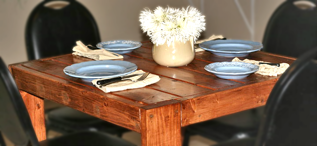 Square farmhouse store kitchen table