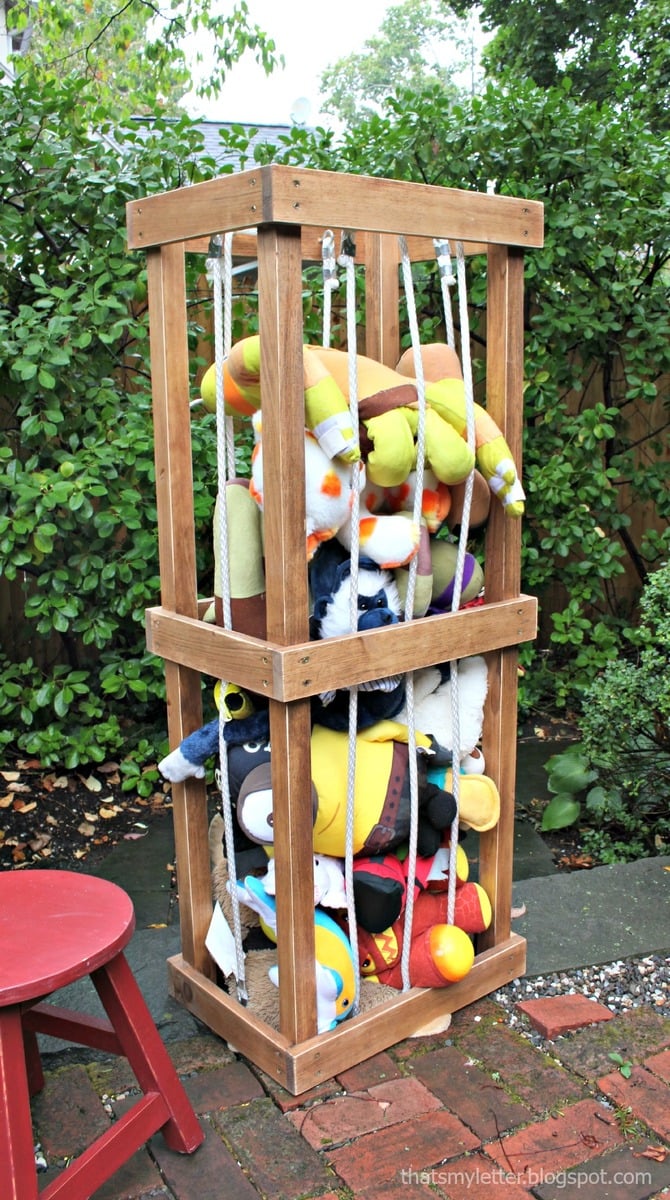 wooden zoo for stuffed animals