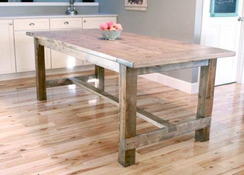 6 foot farmhouse table with bench