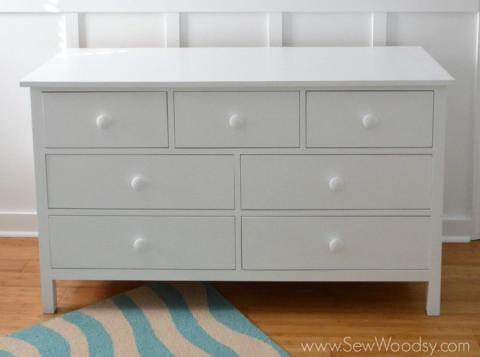 Short long store white dresser