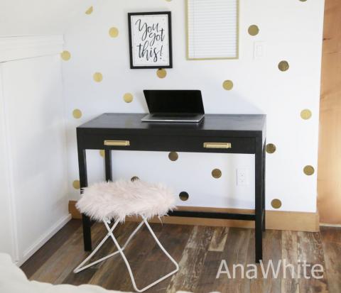 Simple Writing Desk With Drawer Ana White