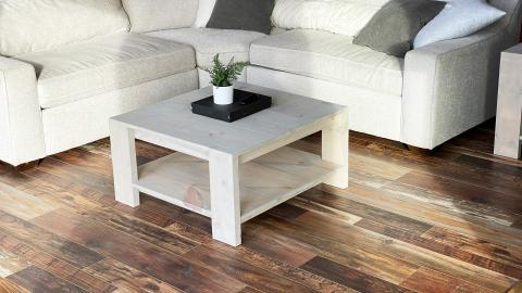 Square chunky deals coffee table