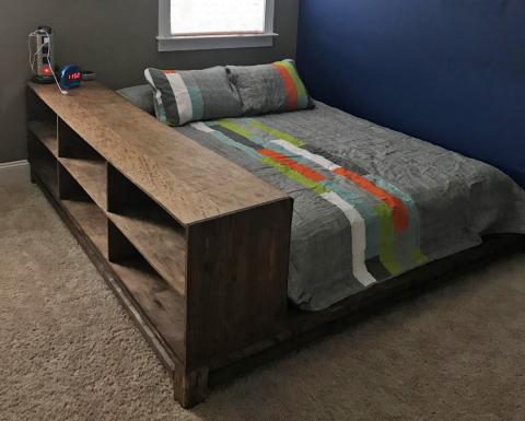 Corner platform deals bed