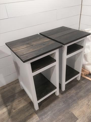 Planked Wood Bedside Table With Shelves Ana White