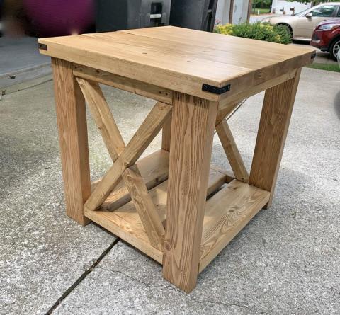 barn style side table