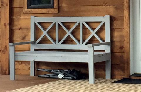 front porch bench with cushion