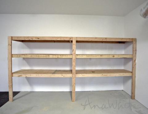 Best Diy Garage Shelves Attached To Walls Ana White - Diy Basement Hanging Shelves
