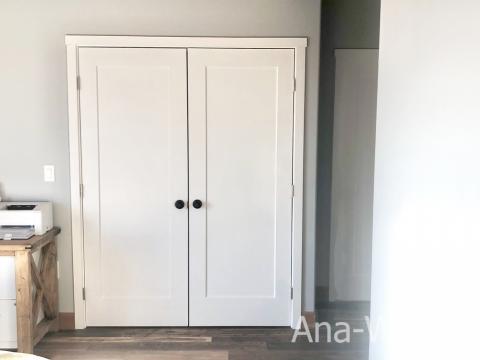 French Closet Doors Ana White, White Double Door Pantry Cabinet