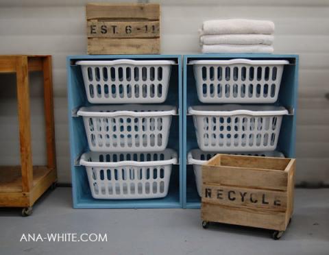 20 easy DIY Laundry hampers and baskets