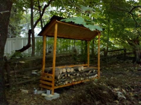 Diy firewood storage online shed