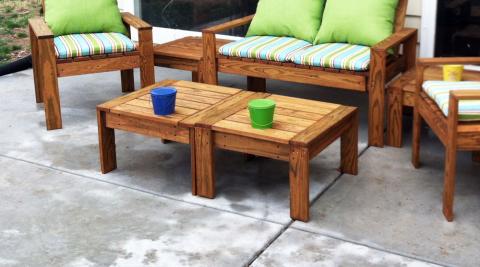 Modern Outdoor Sectional, Diy Outdoor Ottoman With Storage