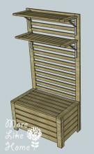 Bench for Outdoor Wall Panel System