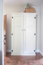 DIY Mudroom in an Armoire