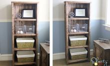 diy rustic wood bookshelf plans