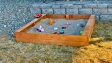 cedar sand box plans