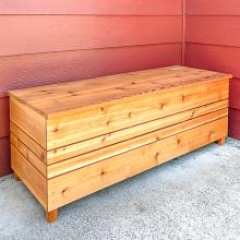 cedar outdoor storage box