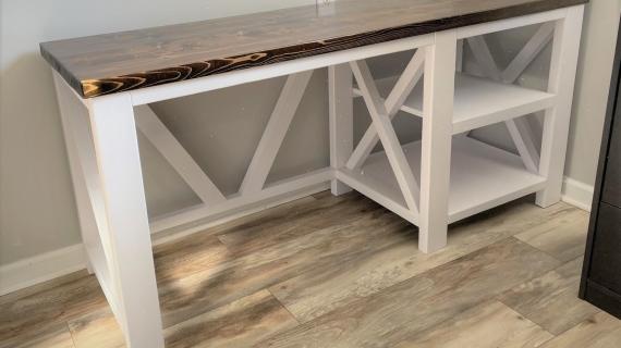 rustic corner desk diy