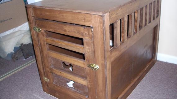 Large Wood Pet Kennel End Table Ana White