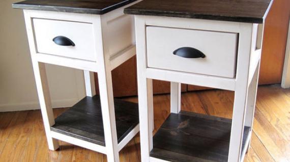 small white end table for nursery