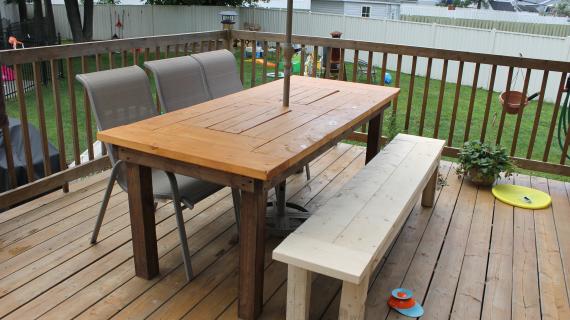 Patio Table With Built In Beer Wine Coolers Ana White