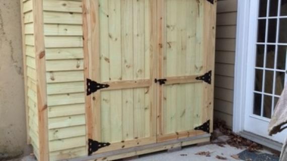 Small Cedar Fence Picket Storage Shed Ana White