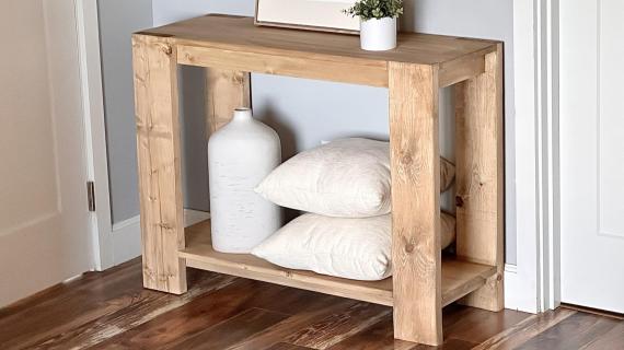 Ana white planked online wood bedside table