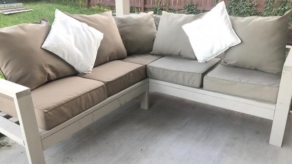 One Arm 2x4 Outdoor Sofa Sectional Piece Ana White