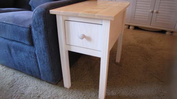narrow end table with drawer free plans
