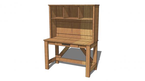 simple desk hutch plans