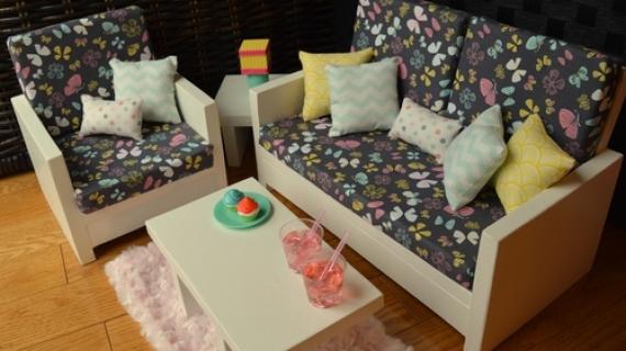 18 inch doll living room set