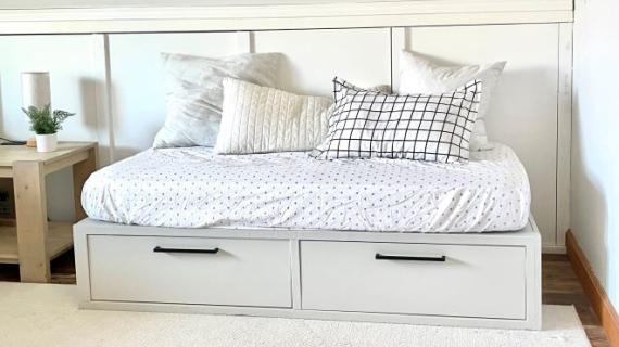 bed with drawers diy plans