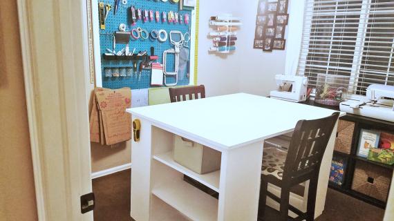 Ana White - Craft table with tons of storage! Google “Ana