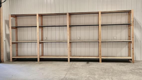 Ana white garage shelving plans