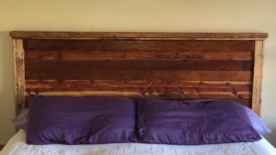 Reclaimed Wood Look Headboard King Size Ana White