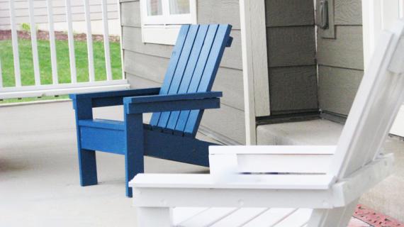 kids adirondack chair plans blue and white