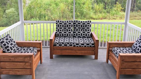 ana white outdoor loveseat