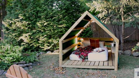 diy outdoor bed retreat 
