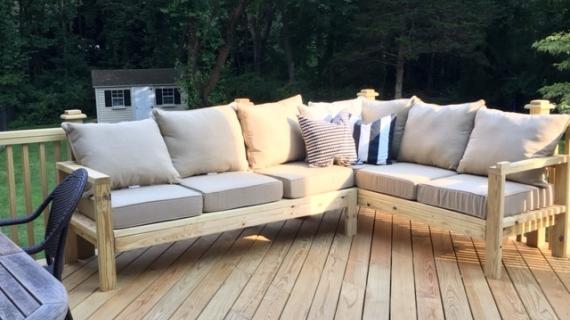 wood outdoor sofa plans