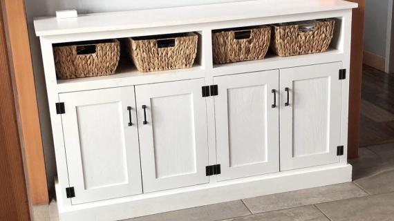 white farmhouse buffet cabinet