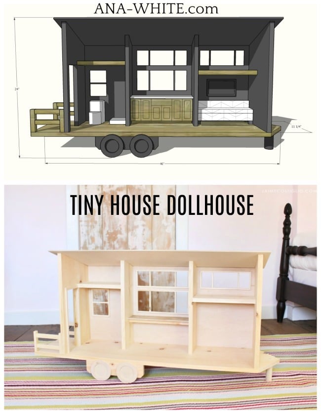 Tiny House Dollhouse for Barbies or 12 