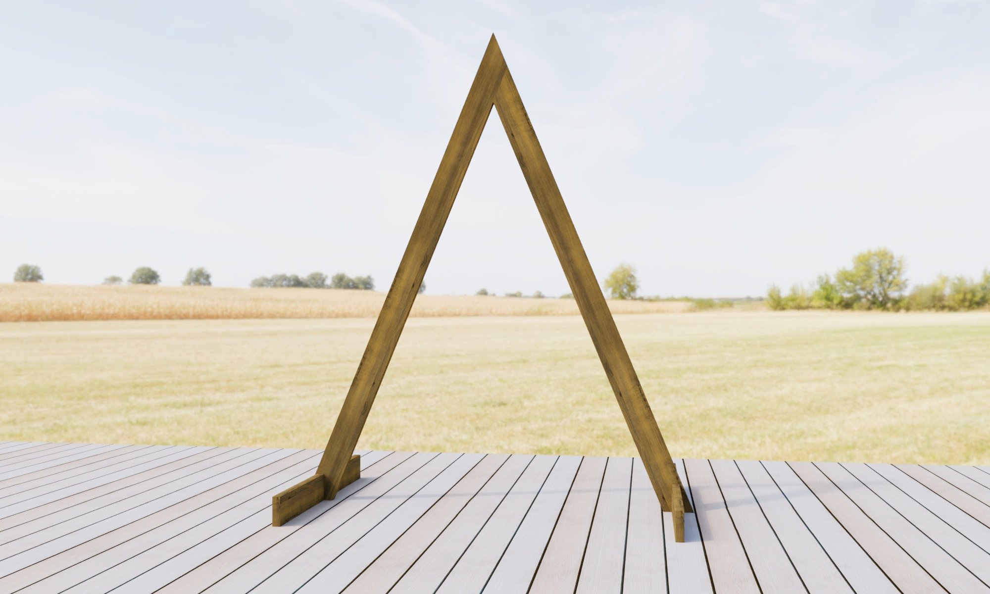free plans for triangle wedding arch