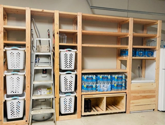 Build Easy Free Standing Shelving Unit for Basement or Garage  Diy storage  shelves, Diy garage shelves, Wooden shelving units